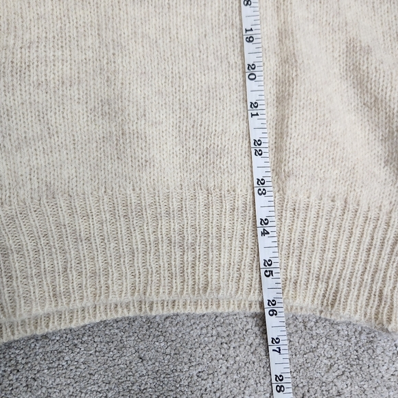 Y2K Bootlegger Wool Fisherman Fishermancore Cream Sweater Size M Cozycore Warm - Picture 10 of 14